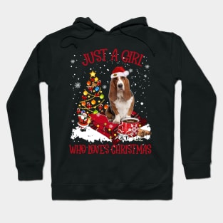 Basset Hound Just A Girl Who Loves Christmas Hoodie